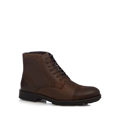 Brown trench ankle brogues